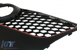 Grille Calandre sans badge pour VW Golf 5 V 2003-2007 Rouge GTI Design-image-6066789