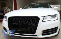 Grille Calandre Sans Emblème pour Audi A7 4G Pre-Facelift 2010-2014 RS7 Design-image-6082200