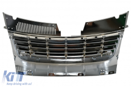 Grille Centrale Calandre Sans badge pour VW Passat B6 3C 05-2010 Berline Variant Chrome-image-6095870