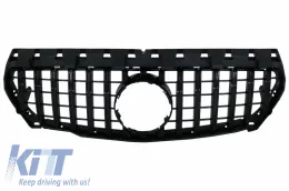 image-78-Grille Centrale pour Mercedes CLA C117 X117 W117 13-18 CLA45 GT-R Look Tout Noir