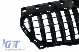 Grille Centrale pour Mercedes CLA C117 X117 W117 13-18 CLA45 GT-R Look Tout Noir-image-6042778