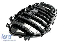 Grille centrale pour Mercedes Classe CLS C257 2018+ GTR Look Noir brillant-image-6089956