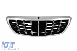 image-59-Grille chromée/noire type Brabus adaptée pour Mercedes S-Class W222 2013-2020 pour le modèle avec Distronic et Night Vision