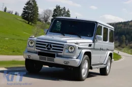 Grille chromé/gris avec trois faisceaux adapté pour Mercedes G-Class W463 1990-2018-image-6146119
