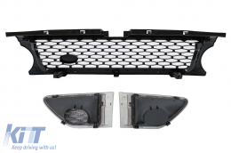 Grille & Côté Évents pour Rover Sport L320 Facelift 09-13 Autobiography Look Noir-image-6087841