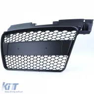 Grille de radiateur en nid d'abeille sans emblème noir mat, adapté pour Audi TT 8J pré-restylé 06-10-image-6197738