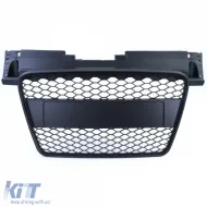 Grille de radiateur en nid d'abeille sans emblème noir mat, adapté pour Audi TT 8J pré-restylé 06-10-image-6197739