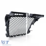 Grille de radiateur en nid d'abeille sans emblème en chrome noir mat adapté pour Audi A3 8P 08-13-image-6201121