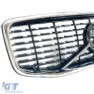 Grille de radiateur noir brillant avec cadre chromé adapté pour Volvo XC60 II 2017-2021-image-6210295
