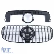 Grille de radiateur sport noir brillant en chrome adapté pour Mercedes GLS X167 à partir de 2019-image-6259234