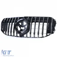 Grille de radiateur sport noir brillant en chrome adapté pour Mercedes GLS X167 à partir de 2019-image-6259235