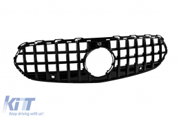 Grille de type GT laqué noir adapté pour Mercedes Classe C W206 berline, S206 break après 2021 pour pare-chocs standard ou Avantgarde-image-6146345
