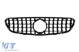 Grille de type GT laqué noir adapté pour Mercedes GLC SUV X253, GLC Coupe C253 2015-2018 avec ouverture pour caméra-image-6146364