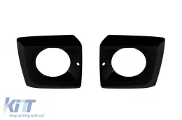 Grille de type GT laqué noir avec caches de phares adapté pour Mercedes G-Class W464 2018-2024-image-6146438