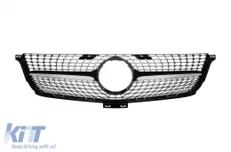 image-68-Grille en diamant chromée/noire adaptée pour Mercedes ML W166 2012-2014