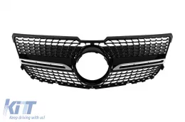 image-59-Grille en diamant chromée/noire adaptée pour Mercedes GLK X204 2013-2015