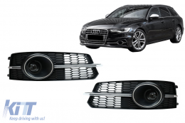 Grille inférieure Couvertures ACC pour Audi A6 C7 4G S Line Facelift 15-18 Chrom-image-6069343