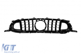 Grille laqué noir type Brabus avec lignes rouges adapté pour Mercedes A Design GT Coupé 4 portes X290 après 2019-image-6138012