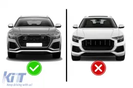 Grille laquée noire adaptée pour Audi RSQ8 2018-2023-image-6163832