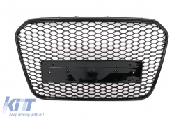 Grille nid d'abeille Calandre pour Audi A6 C7 4G 2011-2014 Noir Sans badge-image-6108414