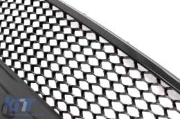 Grille nid d'abeille Calandre pour Audi A6 C7 4G 2011-2014 Noir Sans badge-image-6108415