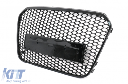 Grille nid d'abeille Calandre pour Audi A6 C7 4G 2011-2014 Noir Sans badge-image-6108417