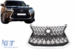 Grille Pour LEXUS LX570 J200 2017+ TRD Look Cadre aluminium Intérieur graphite-image-6049506