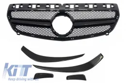 image-21-Grille pour Mercedes A W176 12-15 Séparateurs Pare-chocs Aero A45 Look