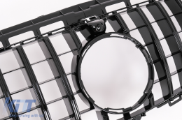 Grille pour Mercedes E W213 S213 C238 16-19 GTR Panamericana Look Chrome Caméra 360-image-6088102