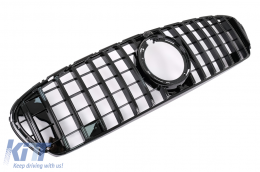 Grille pour Mercedes GLC X253 C253 Facelift 2020+ GTR Panamericana Look Tout noir-image-6075924