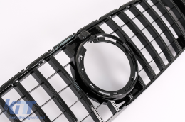 Grille pour Mercedes GLC X253 C253 Facelift 2020+ GTR Panamericana Look Tout noir-image-6075925
