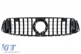Grille pour Mercedes GLC X253 C253 Facelift 2020+ GTR Panamericana Look Tout noir-image-6075926