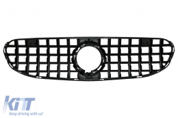 Grille pour Mercedes GLC X253 C253 Facelift 20+ GTR Panamericana Look Tout noir-image-6090364