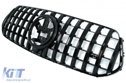Grille Pour Mercedes GLE SUV W167 V167 GLE C167 Sport 2019+ GTR Look Tout noir-image-6090322