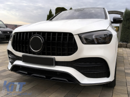 Grille Pour Mercedes GLE SUV W167 V167 GLE C167 Sport 2019+ GTR Look Tout noir-image-6090327