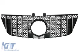 image-13-Grille pour Mercedes ML W164 Facelift 07.08-11 GTR Panamericana Look Noir Chrome