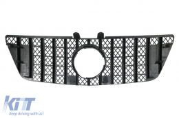 Grille pour Mercedes ML W164 Facelift 07.08-11 GTR Panamericana Look Noir Chrome-image-6090251