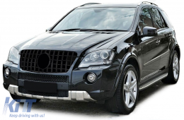 Grille pour Mercedes ML W164 Facelift 07.2008-2011 GT-R Panamericana Look Noir-image-6090263