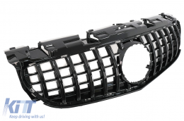 Grille pour Mercedes SLC R172 Facelift 16-19 GT-R Panamericana Look Noir brillant-image-6090199