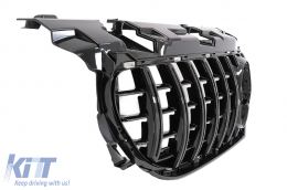 Grille pour Mercedes SLC R172 Facelift 16-19 GT-R Panamericana Look Noir brillant-image-6090200