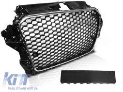 image-15-GRILLE SPORT CHROME NOIR adaptée pour AUDI A3 (8V) 12-16