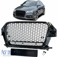 image-36-Grille sport en nid d'abeille noir brillant adapté pour Audi Q3 8U pré-restylé 11-15