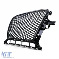 Grille Sport en Nid d'Abeille sans Émblème Noir Brillant, adaptée pour Audi Q5 8R 12-16-image-6192188
