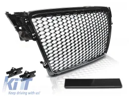 GRILLE SPORT GLOSSY BLACK fits AUDI A4 B8 08-11-image-6267935