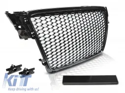 image-37-GRILLE SPORT GLOSSY BLACK fits AUDI A4 B8 08-11