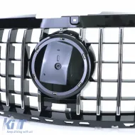 Grille sport noir brillant chrome adapté pour Mercedes Sprinter W907 910 à partir de 18-image-6201303