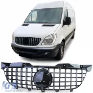 image-23-Grille sport noir brillant chrome adapté pour Mercedes Sprinter W906 06-13