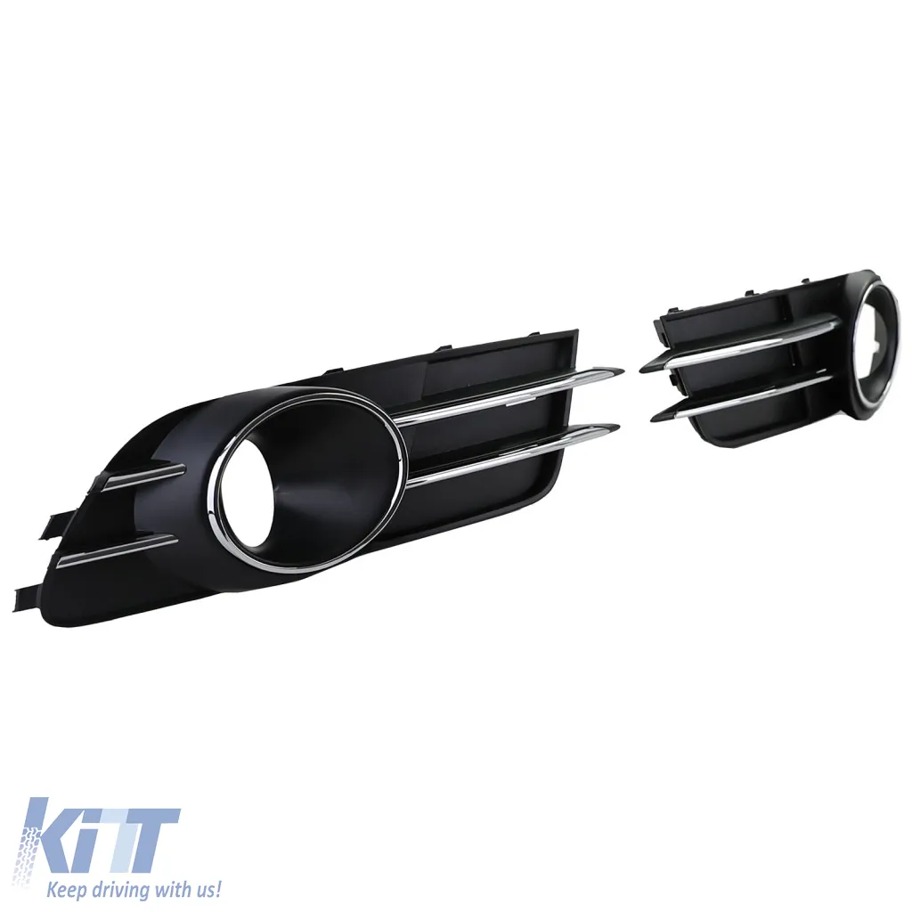 Grille trims bumper chrome for Audi A6 C7 4G 10-14 without S-Line