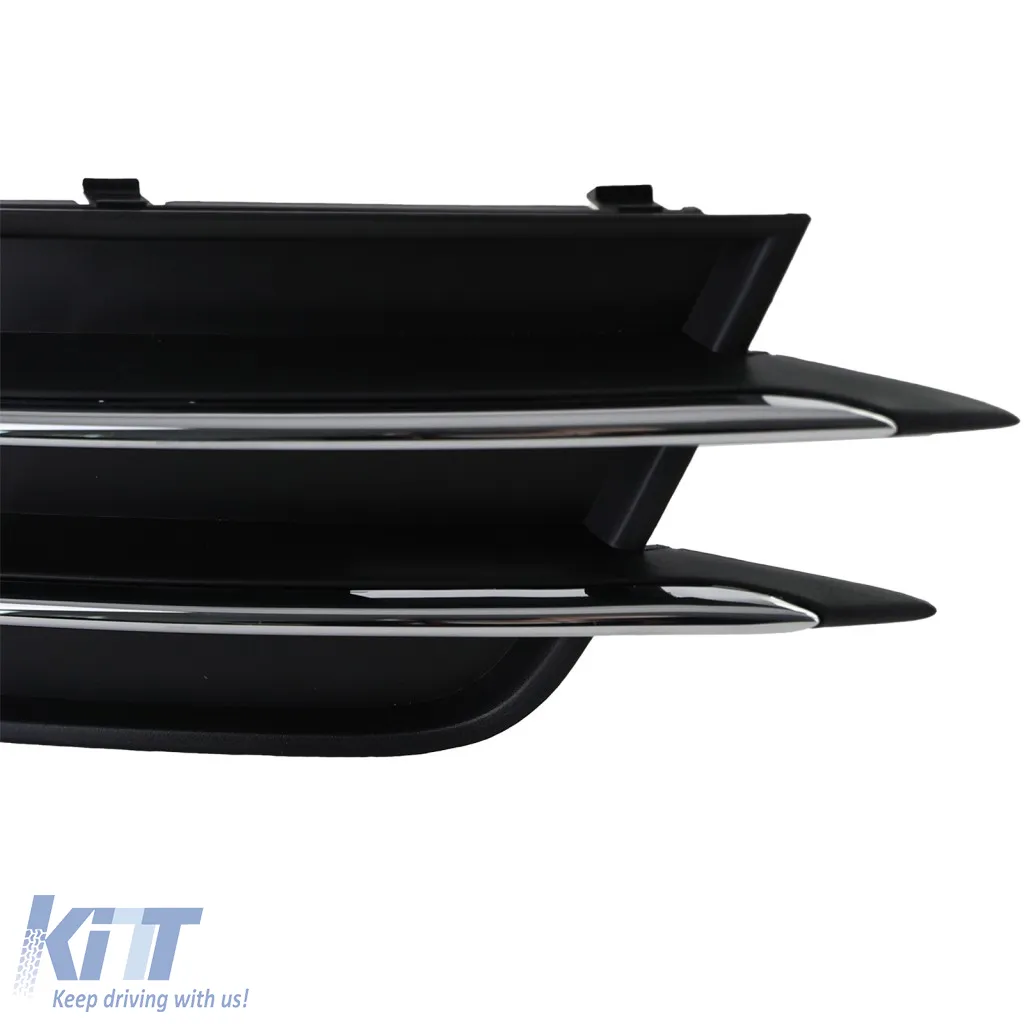 Grille trims bumper chrome for Audi A6 C7 4G 10-14 without S-Line