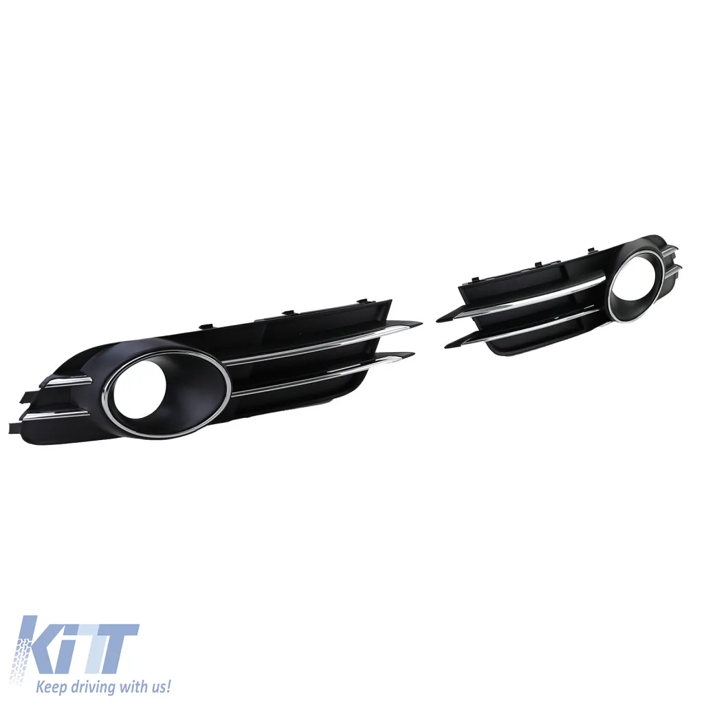 Grille trims bumper chrome for Audi A6 C7 4G 10-14 without S-Line